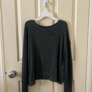Dark Gray Long Sleeve With Rounded Buttons